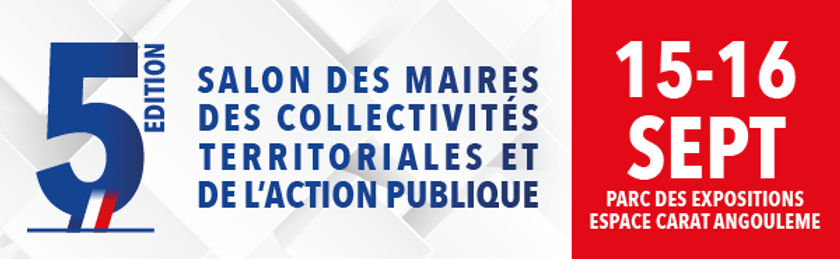 Affiche salon des maires et des collectivités territoriales le 15 et 16 septembre à Angoulême