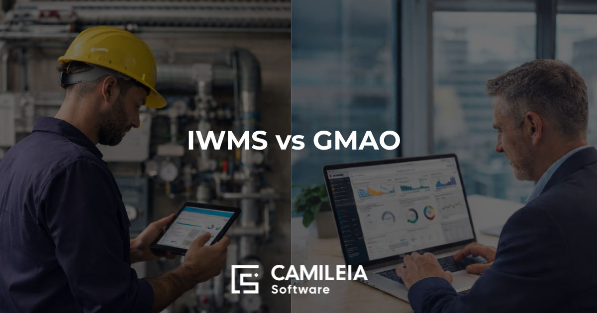 Comparaison entre un technicien utilisant une solution GMAO pour la maintenance et un gestionnaire pilotant un IWMS pour la gestion immobilière.